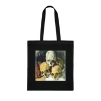Vintage Pyramid of Skulls Classical Painting Cotton Shoppi..