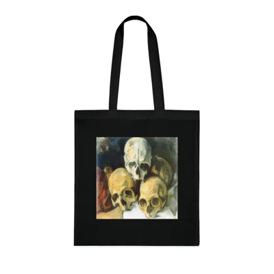 Vintage Pyramid of Skulls Classical Painting Cotton Shopping Tote Bag