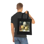 Vintage Pyramid of Skulls Classical Painting Cotton Shopping Tote Bag