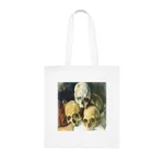 Vintage Pyramid of Skulls Classical Painting Cotton Shopping Tote Bag