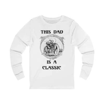 Vintage This Dad Is A Classic Motorbike Long Sleeve T-Shirt