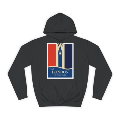 Visit London England Travel Poster Big Ben Hoodie