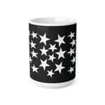 White Pentagram Star Cluster Pattern Coffee Mug