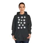 White Pentagram Star Cluster Pattern Hoodie