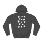 White Pentagram Star Cluster Pattern Hoodie
