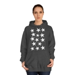 White Pentagram Star Cluster Pattern Hoodie