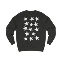 White Pentagram Star Cluster Pattern Sweatshirt