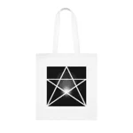 White Pentagram Witches Pentacle Cotton Shopping Tote Bag