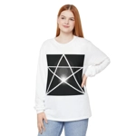 White Pentagram Witches Pentacle Long Sleeve T-Shirt
