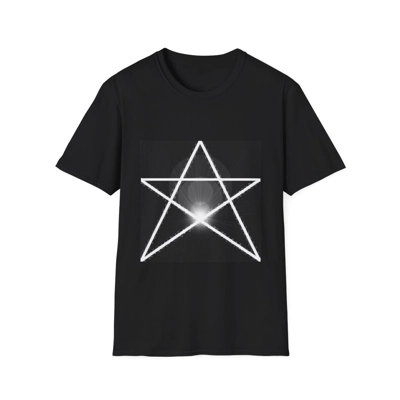 White Pentagram Witches Pentacle T-Shirt
