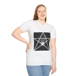 White Pentagram Witches Pentacle T-Shirt