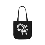 White Vampire Skull Shoulder Tote Bag