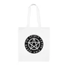 Wiccan Black Runic Pentagram Cotton Shopping Tote Bag