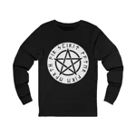 Wiccan Black Runic Pentagram Long Sleeve T-Shirt