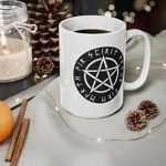 Wiccan Black Runic Pentagram Coffee Mug