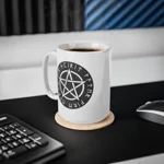 Wiccan Black Runic Pentagram Coffee Mug