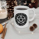 Wiccan Black Runic Pentagram Coffee Mug