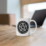 Wiccan Black Runic Pentagram Coffee Mug