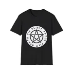 Wiccan Black Runic Pentagram T-Shirt
