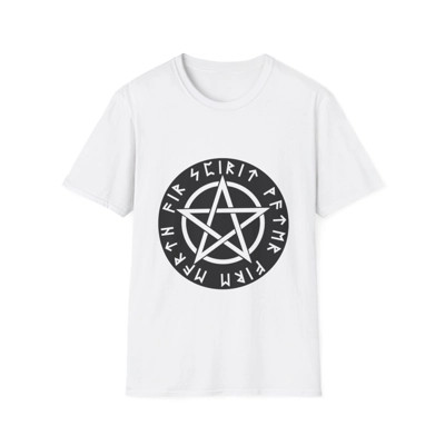 Wiccan Black Runic Pentagram T-Shirt