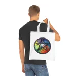 Wiccan Pentagram Cotton Shopping Tote Bag