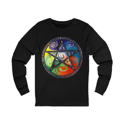 Wiccan Pentagram Long Sleeve T-Shirt