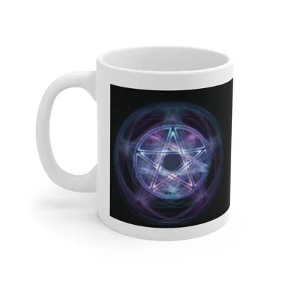 Witchcraft Blue Fire Pentagram Coffee Mug