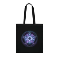 Witchcraft Blue Fire Pentagram Cotton Shopping Tote Bag