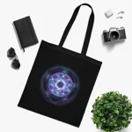 Witchcraft Blue Fire Pentagram Cotton Shopping Tote Bag