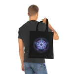Witchcraft Blue Fire Pentagram Cotton Shopping Tote Bag