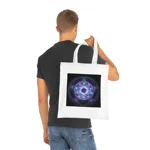 Witchcraft Blue Fire Pentagram Cotton Shopping Tote Bag