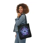Witchcraft Blue Fire Pentagram Shoulder Tote Bag