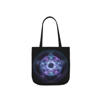 Witchcraft Blue Fire Pentagram Shoulder Tote Bag