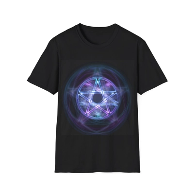 Witchcraft Blue Fire Pentagram T-Shirt