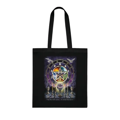 Witches Magical Altar Pentagram Cotton Shopping Tote Bag