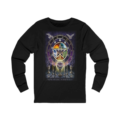 Witches Magical Altar Pentagram Long Sleeve T-Shirt
