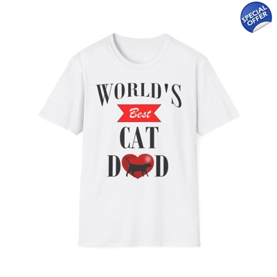 World's Best Cat Dad Father's Day T-Shirt World's Best Cat Dad Father's Day T-Shirt