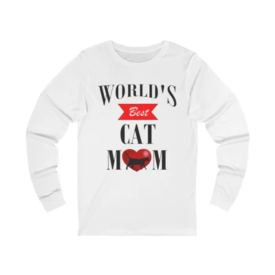 World's Best Cat Mum Mother's Day Long Sleeve Tee