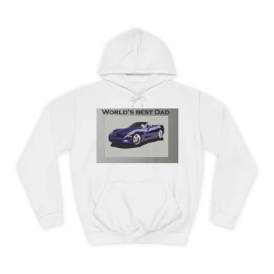 World's Best Dad Blue Convertible Sports Car Hoodie