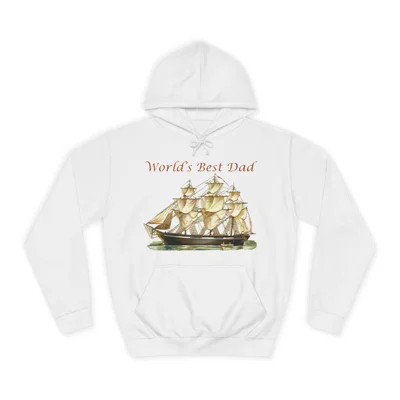 World's Best Dad Classic Tall Clipper Ship Hoodie