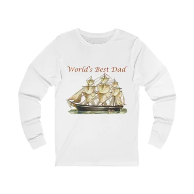 World's Best Dad Classic Tall Clipper Ship Long Sleeve T-Shirt