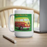Happy Father's Day Retro Hippy Camper Van Coffee Mug