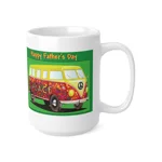 Happy Father's Day Retro Hippy Camper Van Coffee Mug