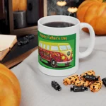 Happy Father's Day Retro Hippy Camper Van Coffee Mug