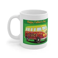 Happy Father's Day Retro Hippy Camper Van Coffee Mug
