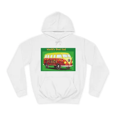 World's Best Dad Retro Hippy Camper Van Hoodie