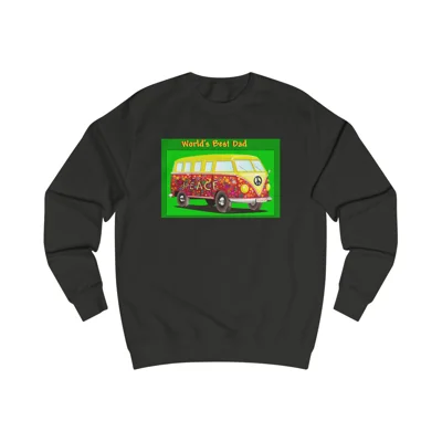 World's Best Dad Retro Hippy Camper Van Sweatshirt