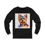 Yorkshire Terrier Dog Cute Watercolour Long Sleeve T-Shirt