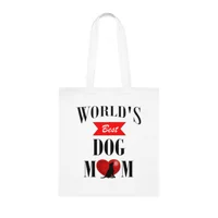 World's Best Dog Mum Mother's Day Cotton Shopping Tote Bag