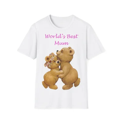 World's Best Mum Dancing Teddy Bears Cotton T-Shirt